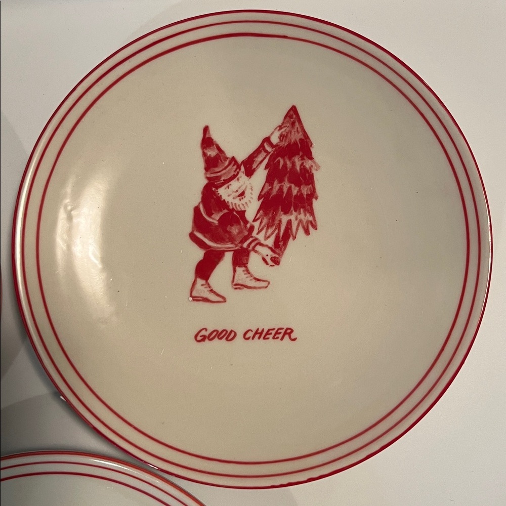 Set of 5 Molly Hatch holiday appetizer plates from Anthropologie - Picture 4 of 7